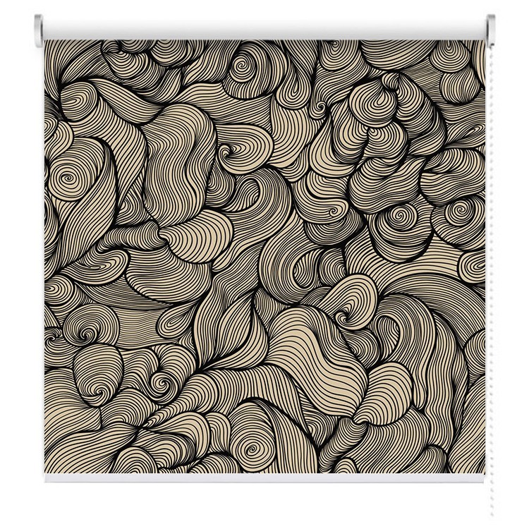 Ρολοκουρτίνα - Ρόλερ Σκίασης Abstract lines in brown